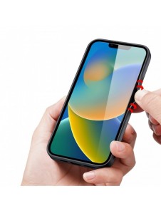 Dux Ducis Fino fodral skal nylonklädd iPhone 14 svart