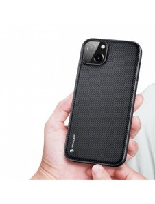 Dux Ducis Fino fodral skal nylonklädd iPhone 14 svart