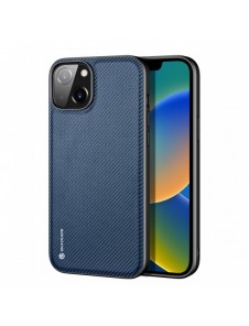Dux Ducis Fino fodral skal nylonklädd iPhone 14 blå
