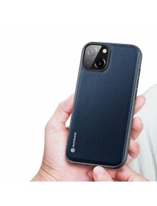Dux Ducis Fino fodral skal nylonklädd iPhone 14 blå