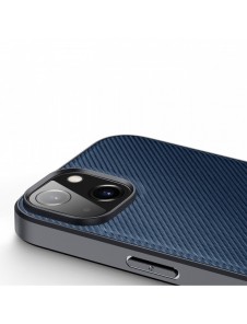 Dux Ducis Fino fodral skal nylonklädd iPhone 14 blå