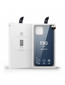 Dux Ducis Fino fodral skal nylonklädd iPhone 14 blå