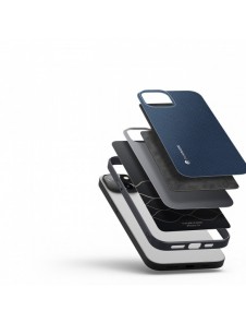 Dux Ducis Fino fodral skal nylonklädd iPhone 14 blå