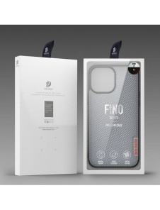 Dux Ducis Fino fodral täckt med nylonmaterial för iPhone 13 grå