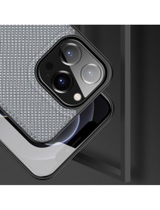 Dux Ducis Fino fodral täckt med nylonmaterial för iPhone 13 Pro grå