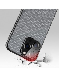 Dux Ducis Fino fodral täckt med nylonmaterial för iPhone 13 Pro grå