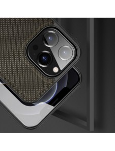Dux Ducis Fino fodral täckt med nylonmaterial för iPhone 13 Pro grön
