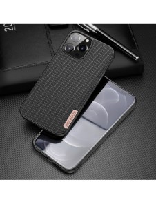 Dux Ducis Fino fodral täckt med nylonmaterial för iPhone 13 Pro Max svart