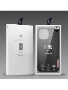Dux Ducis Fino fodral täckt med nylonmaterial för iPhone 13 Pro Max svart