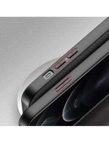 Dux Ducis Fino fodral täckt med nylonmaterial för iPhone 13 Pro Max svart