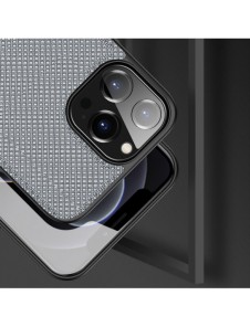 Dux Ducis Fino fodral täckt med nylonmaterial för iPhone 13 Pro Max grå