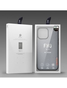 Dux Ducis Fino fodral täckt med nylonmaterial för iPhone 13 Pro Max grå
