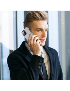 Dux Ducis Fino fodral täckt med nylonmaterial för iPhone 13 Pro Max grå