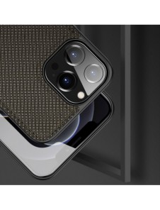 Dux Ducis Fino fodral täckt med nylonmaterial för iPhone 13 Pro Max grön
