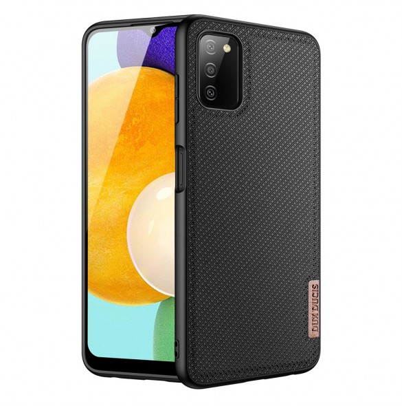 Dux Ducis Fino fodral täckt med nylonmaterial för Samsung Galaxy A03s svart
