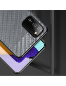 Dux Ducis Fino fodral täckt med nylonmaterial för Samsung Galaxy A03s grå