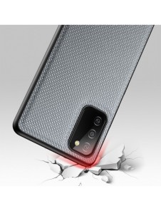 Dux Ducis Fino fodral täckt med nylonmaterial för Samsung Galaxy A03s grå