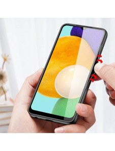 Dux Ducis Fino fodral täckt med nylonmaterial för Samsung Galaxy A03s grå