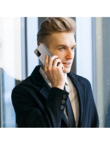 Dux Ducis Fino fodral täckt med nylonmaterial för Samsung Galaxy A03s grå