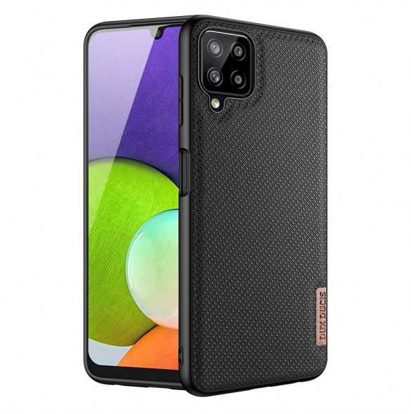 Dux Ducis Fino fodral täckt med nylonmaterial för Samsung Galaxy A22 4G svart