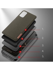 Dux Ducis Fino fodral täckt med nylonmaterial för Xiaomi Redmi Note 10 5G / POCO M3 PRO grön