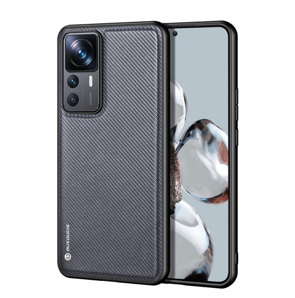 Dux Ducis Fino fodral för Xiaomi 12T Pro / Xiaomi 12T skal med silikonram grå