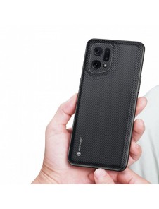 Dux Ducis Fino fodral är täckt med nylonmaterial Oppo Find X5 svart