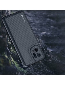 Dux Ducis Fino fodral är täckt med nylonmaterial Oppo Find X5 svart