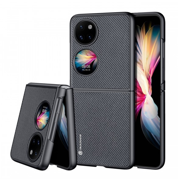 Dux Ducis Fino fodral är tillverkat av nylonmaterial Huawei P50 Pocket svart