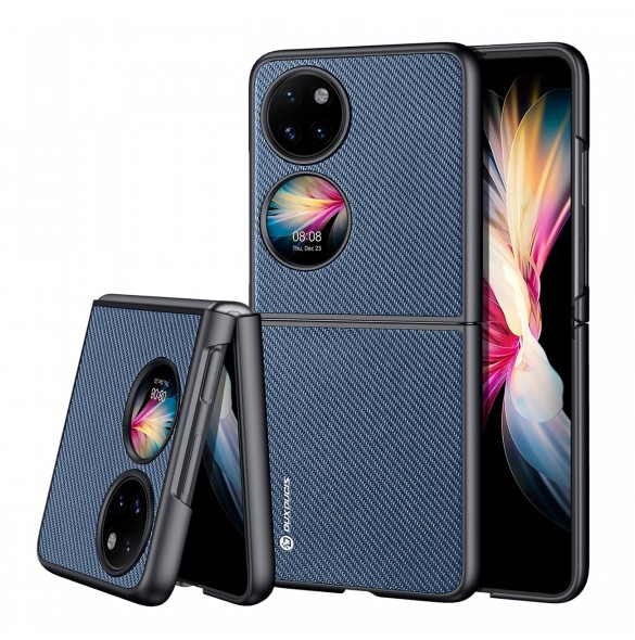 Dux Ducis Fino fodral är tillverkat av nylonmaterial Huawei P50 Pocket blå