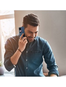 Dux Ducis Fino fodral är tillverkat av nylonmaterial Huawei P50 Pocket blå