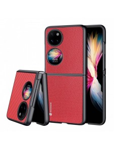Dux Ducis Fino fodral är tillverkat av nylonmaterial Huawei P50 Pocket röd