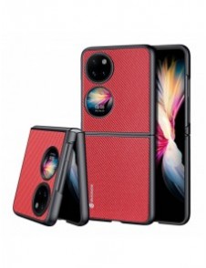 Dux Ducis Fino fodral är tillverkat av nylonmaterial Huawei P50 Pocket röd