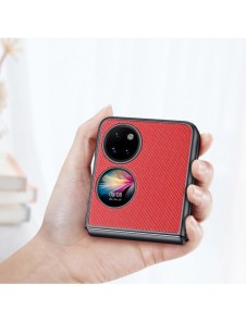 Dux Ducis Fino fodral är tillverkat av nylonmaterial Huawei P50 Pocket röd