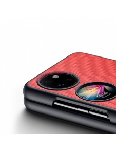 Dux Ducis Fino fodral är tillverkat av nylonmaterial Huawei P50 Pocket röd