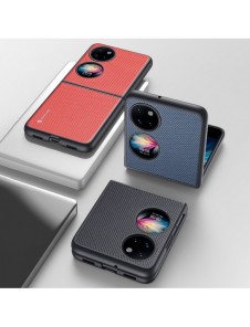 Dux Ducis Fino fodral är tillverkat av nylonmaterial Huawei P50 Pocket röd