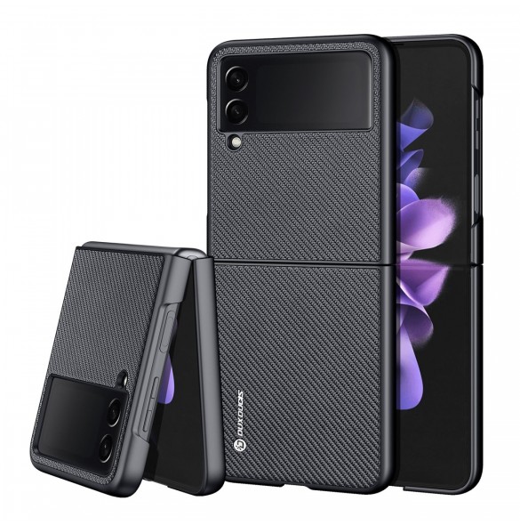 Dux Ducis Fino fodral är nylonklädd Samsung Galaxy Z Flip 3 svart