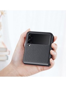 Dux Ducis Fino fodral är nylonklädd Samsung Galaxy Z Flip 3 svart