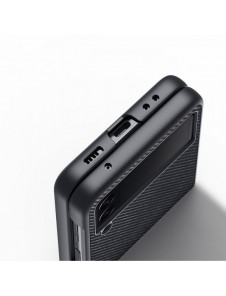 Dux Ducis Fino fodral är nylonklädd Samsung Galaxy Z Flip 3 svart