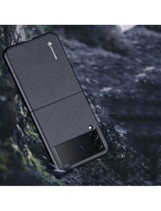 Dux Ducis Fino fodral är nylonklädd Samsung Galaxy Z Flip 3 svart