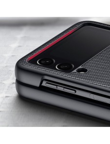 Dux Ducis Fino fodral är nylonklädd Samsung Galaxy Z Flip 3 svart