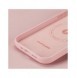 Dux Ducis Grit Läderfodral för iPhone 14 Elegant konstläderfodral (MagSafe-kompatibelt) Rosa