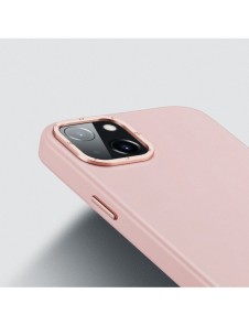 Dux Ducis Grit Läderfodral för iPhone 14 Plus Elegant konstläderfodral (MagSafe-kompatibelt) Rosa