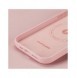 Dux Ducis Grit Läderfodral för iPhone 14 Plus Elegant konstläderfodral (MagSafe-kompatibelt) Rosa