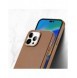 Dux Ducis Grit Läderfodral för iPhone 14 Pro Elegant konstläderfodral (MagSafe-kompatibel) Brun