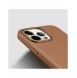 Dux Ducis Grit Läderfodral för iPhone 14 Pro Elegant konstläderfodral (MagSafe-kompatibel) Brun