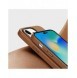 Dux Ducis Grit Läderfodral för iPhone 14 Pro Elegant konstläderfodral (MagSafe-kompatibel) Brun
