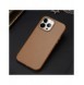 Dux Ducis Grit Läderfodral för iPhone 14 Pro Elegant konstläderfodral (MagSafe-kompatibel) Brun