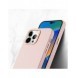 Dux Ducis Grit läderfodral för iPhone 14 Pro Elegant konstläderfodral (MagSafe-kompatibelt) Rosa