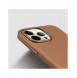 Dux Ducis Grit Läderfodral för iPhone 14 Pro Max Elegant konstläderfodral (MagSafe-kompatibel) Brun